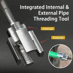 2pcs Integrated Internal & External Pipe Threading-Tool,PVC Pipe Threader Kit