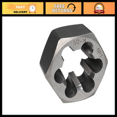 1/2-14 NPT Pipe Hex Die &ndash; Carbon Steel Rethreading Tool for Precision Repairs