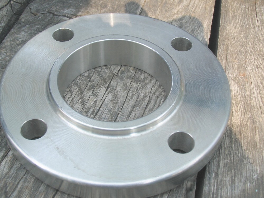 One 3&Prime; Flange 4-Hole (304 Stainless Steel) 1-1/4&Prime; Thick, 7.5&Prime; OD, 3.5&Prime; ID,Cl-150