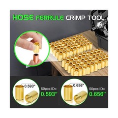Heavy Duty Standard Hose Crimper, Hose Crimping Tool, with Ferrules (50PK) 0&hellip;.