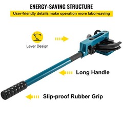 Uimoso 3/8&Prime;-1&Prime; Pipe Bender Manual Tube Bender Set Bench Bending Machine 7 Dies