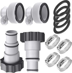 4 Pack Pool Hose Adapter 2 Type A B Conversion Connector for 1.25&Prime; to 1.5&Prime; Hoses