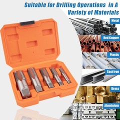 5-Piece NPT Pipe Tap Set, and Die Set with 1/8&Prime;, 1/4&Prime;, 3/8&Prime;, Orange