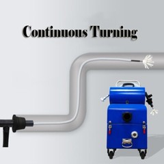 220V Air Pipe Cleaning Machine Bend Pipe Dust Removal Flexible Suit 1.9-7.8in