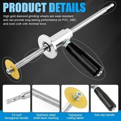 Inside Pipe Cutter for Pvc Pipe with Handle and Diamond Grit Cutting Wheel, 7&hellip;