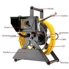 4.3inch LCD Monitor 17MM Camera 8W LED Sewer Drain Pipe Industrial Endoscope 20M