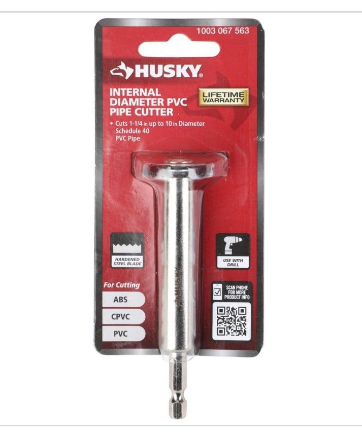 HUSKY Inside PVC Pipe Cutter for 1-1/4 in. & Larger Pipes, 80-525-111
