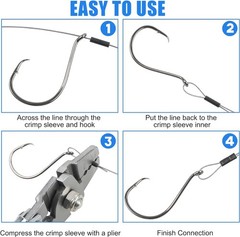 Fishing Crimps Single Barrel Crimp Sleeves Black Oxidized Copper Tube Crimping S