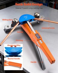 VEVOR Tubing Bender Kit 1/4-7/8 Inch Ratcheting Tube Pipe Bender Color Aluminium
