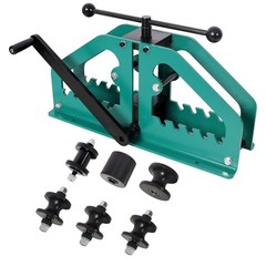 Tube Roller Bender with 6 Dies for Square & Round Pipe, Green