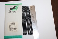 PRECISION TWIST DRILL 051912 3/16 HSS TAPER DRILL BIT &ndash; 6&Prime; &ndash; QTY OF 9 &ndash; NEW