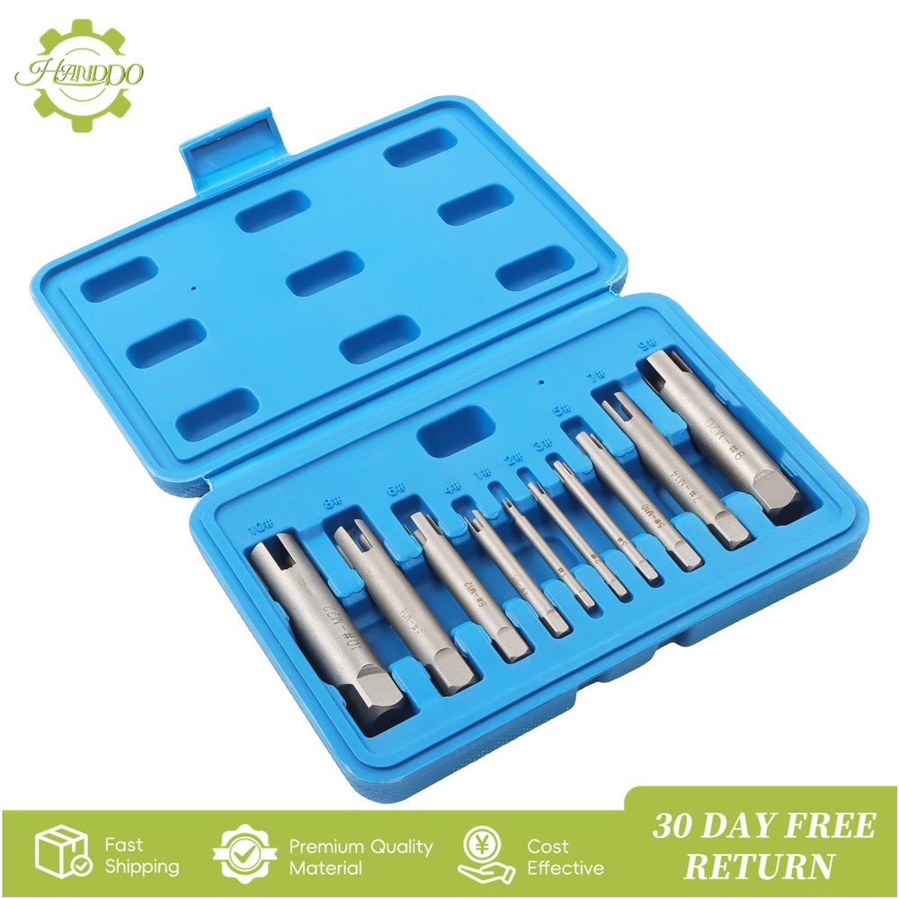 10Pcs 3/4 Claws Broken Tap Extractor Removal Kit 1-10# Screw Extractor Set