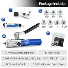 HVAC Hydraulic SWAGING tool kit for copper tubing Expanding 3/8 inc&hellip; Fast Ship
