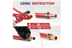 Combo Angle Head PEX Pipe Crimping Tool Kits Used for 1/2&Prime; 3/4&Prime; Pex Crimper