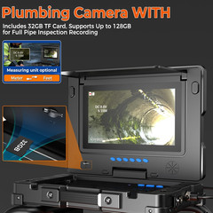 HD 1080P Sewer Camera 100ft with DVR & Meter Counter for Plumbers & Homeowners