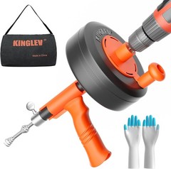 Durable Drain Cleaning Solution: 25ft Steel Auger with Manual & Power Options