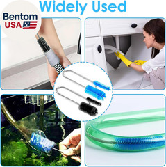 2 Pcs Flexible Drain Pipe Cleaning Brush, 36&Prime; Extra Long Double Ended Nylon Bris