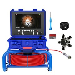 Sewer Camera 50M Pipe Inspection Camera with 512Hz Transmitter Self-leveling 9&Prime;