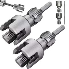 2pcs Integrated Internal & External Pipe Threading-Tool,PVC Pipe Threader Kit