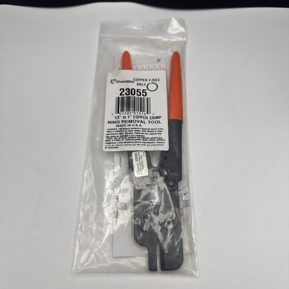 PEX Crimp Ring Removal Tool, 1/2 inch to 1 inch Copper Crimp Rings Orange #23055