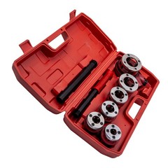 Ratcheting Pipe Thread Threader Die Hinge Plate Head Handle Tool Set New