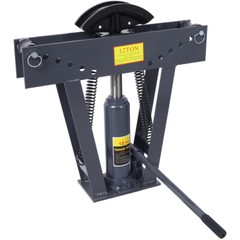 12 Ton Pipe Bender Manual Hydraulic, Piping Bending Exhaust Tube Fabric w/6 Dies
