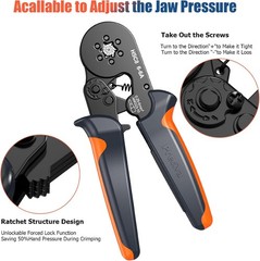Preciva Crimping Tool Kit for Ferrules, 1900PCS Wire Connectors, Self-Adjustable