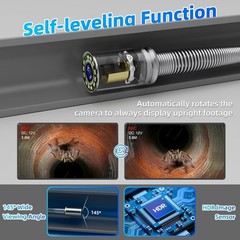 Sanyipace 10.1&Prime; Sewer Camera 230FT w/ Locator, Self-Leveling, Distance Counter