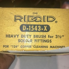 Ridgid 3 1/2&Prime; Fitting Brush D-1543X 42315 for 124 Copper Cleaning Machine