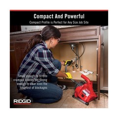 RIDGID 55808 PowerClear 120-Volt Drain Cleaning Machine Kit for Tubs, Showers&hellip;