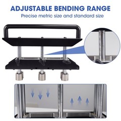 3 Station Edge Roller Bender 0-90 Adjustable Sheet Metal Roofing Tool Aluminum