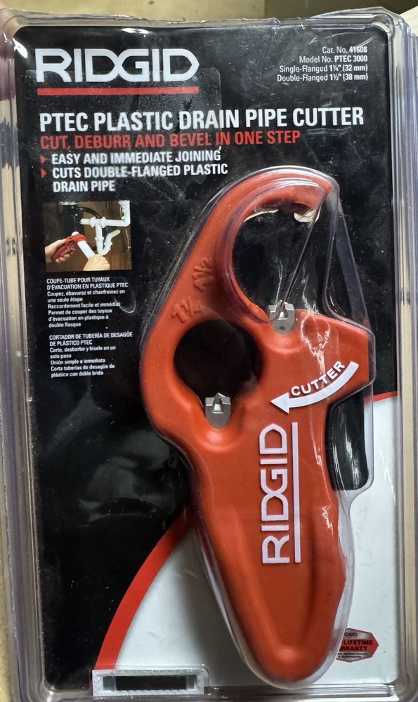 Ridgid 1-1/4 in. AND 1-1/2 in. PTEC 3000 Versatile Thin Wall Tubing Pipe Cutter