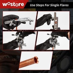 Flaring Tool Set Single Flare Tubing Pipe 7 Dies of 3/16-5/8 Inch kit in HVAC&hellip;
