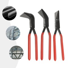 3-Piece Sheet Straight Bending Plier Hand Seamers Sheet Metal Tool 45&deg; & 90&deg;