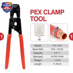 PEX Clamp Tool Kit 3 8-1 w Rings & Tubing Cutter &ndash; All-in-one Crimping Set