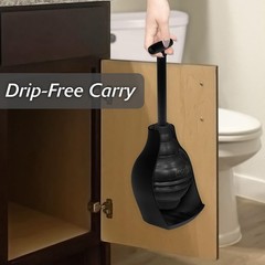 Korky BeehiveMAX Hideaway &ndash; Heavy Duty Toilet Plunger with Holder in Black