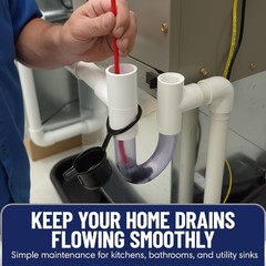 Long Pipe Snake Brush &ndash; Drain & Condensate Line Cleaner