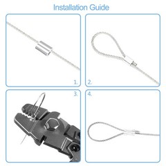 Wire Rope Crimping Tool Kit, with 1/16-304 Stainless Steel Cable 165 ft (7&times;7 Str