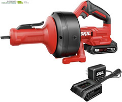 Power Snake Drain Cleaner Kit Including 20V 2.0Ah Lithium Battery & 20V Charger
