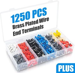Luney Crimping Tool Set with 1250PCS Wire Ferrules, Self-Adjustable Ratchet Plie
