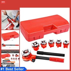 Ratchet Pipe Threader Kit 6 Dies 1/4 3/8 1/2 3/4 1 1-1/4 Inch with Storage Case