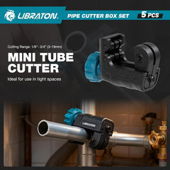 LIBRATON Pipe Cutter Tool 1/8&Prime;- 2&Prime;, Heavy-Duty Copper Tube Cutters, PEX Pipe Cut