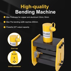 Copper Pipe Bender 20T Metal Sheet Bending Tool for Thickness Aluminum Iron Bend