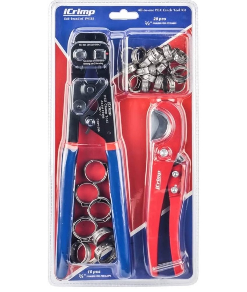 iCRIMP Ratchet PEX Cinch Tool with Removing function for 3/8 to 1-inch Stainl&hellip;