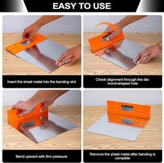 Sheet Metal Bender Folding Tool, 12 Inch Hand Seamer for HVAC Ductwork, Roofing
