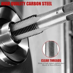 6pcs NPT Taper Pipe Tap Set Carbon Steel Threading 1&Prime; 3/4&Prime; 1/2&Prime; 3/8&Prime; 1/4&Prime; 1/8&Prime;