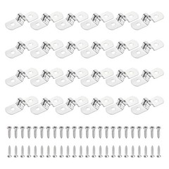 36Pcs 5mm(3/16&Prime;)304 Stainless Steel Rigid Pipe Strap with Screws, Silver