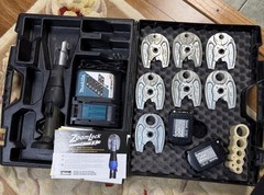 Klauke RLS Zoomlock Press Tool W 7 Jaws Kit 1/4&Prime; -1 1/8&Prime; Refrigerant MAP2LCER