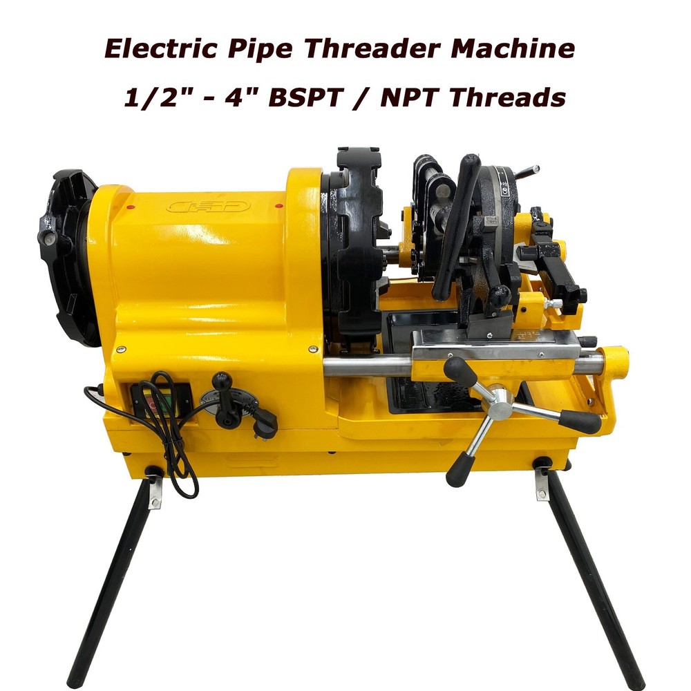 Pipe Threader Machine Electric Pipe Threading Cutter 1/2&Prime; &ndash; 4&Prime; BSPT/NPT Threads