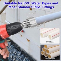 2Pcs 1/2&rdquo; 3/4&rdquo; Water Pipe Threading Tool Integrated Internal & External Pipe